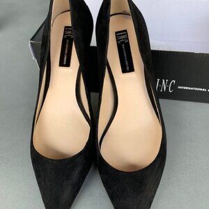 INC Black Suede Pumps